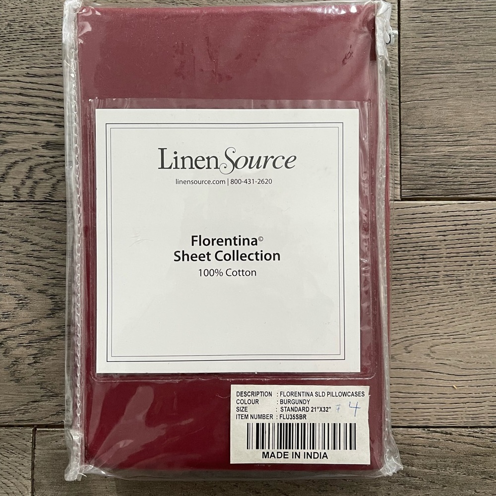 Queen size Burgundy pillowcases